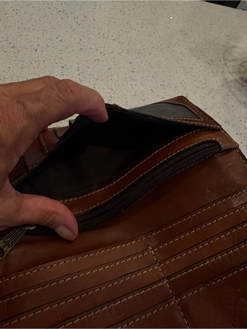 Patricia Nash brown leather wallet EUC - Picture 5 of 7